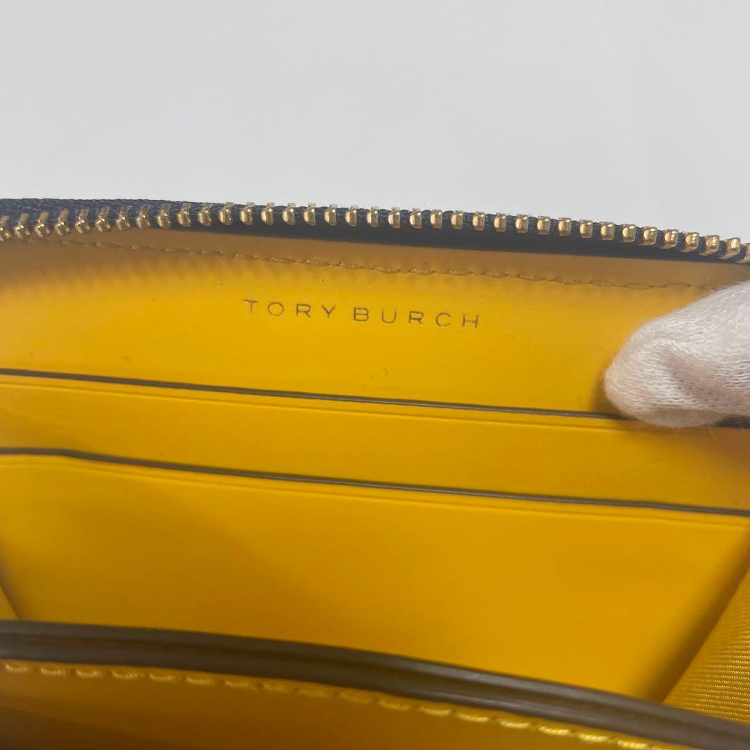 極美品　トリーバーチ　ケース　カードケース　この字型　ネイビー