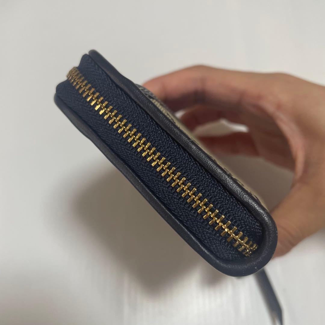 極美品　トリーバーチ　ケース　カードケース　この字型　ネイビー