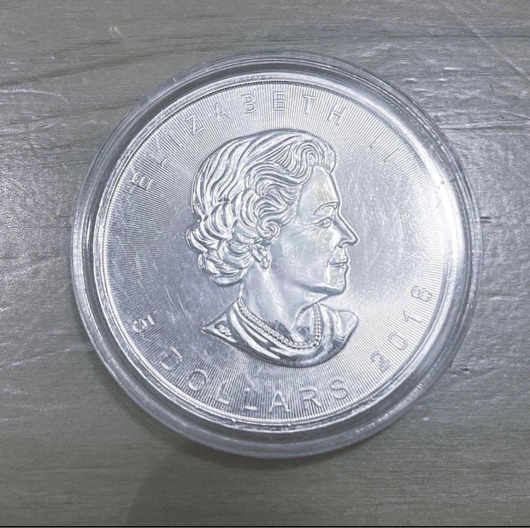 メイプルリーフ硬貨カナダ 1オンス 銀貨 2018年 純銀エリザベス女王
