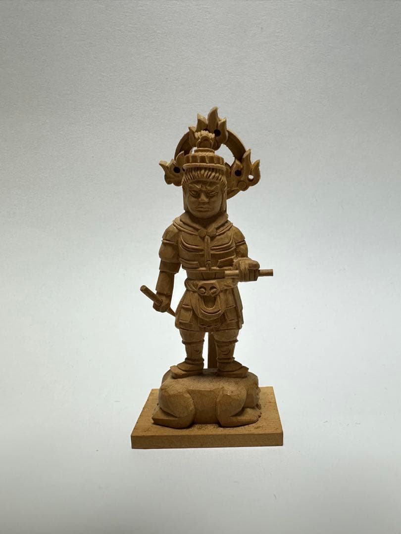 厨子入り仏像 木彫り 極小仏像 四天王 広目天立像 卸売 通販