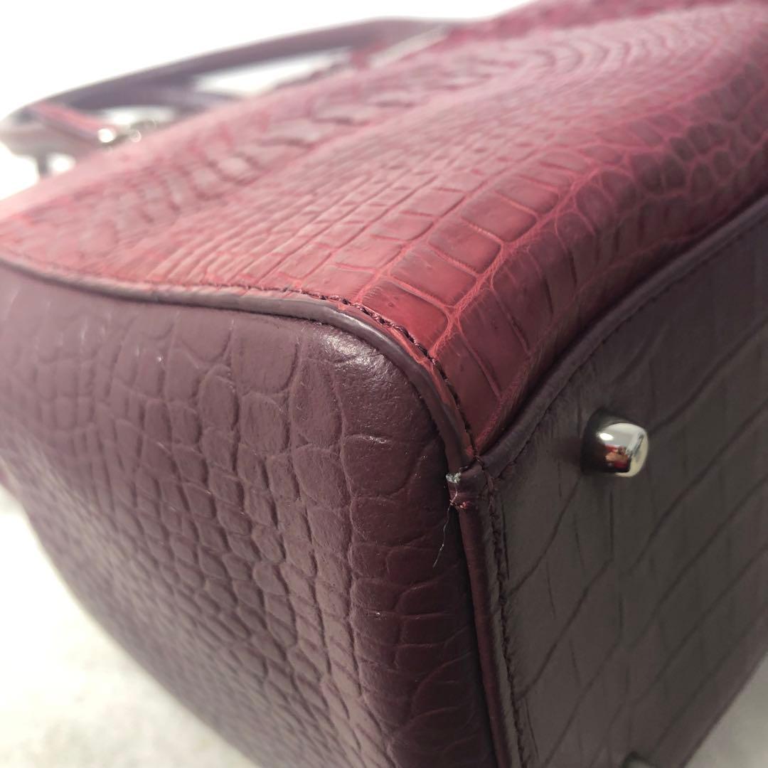 美品　RODANIA クロコダイル　2way ショルダーバッグ　ギャランティ