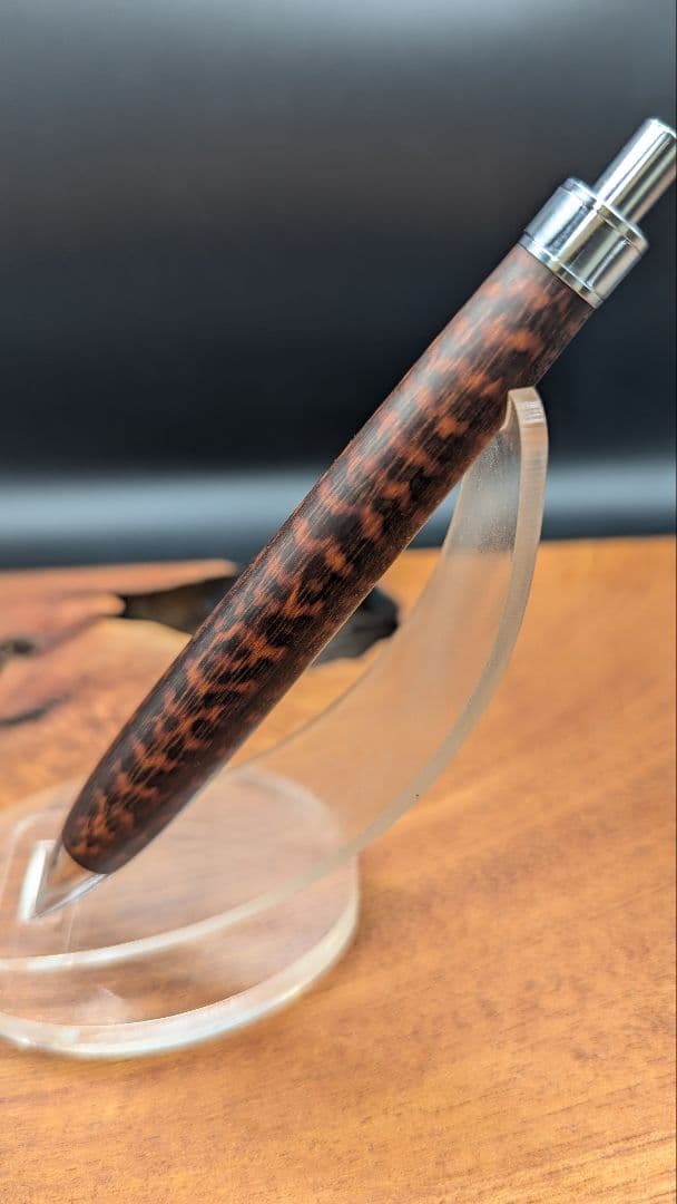 592極上スネークウッド木軸シャーペン　ボールペン