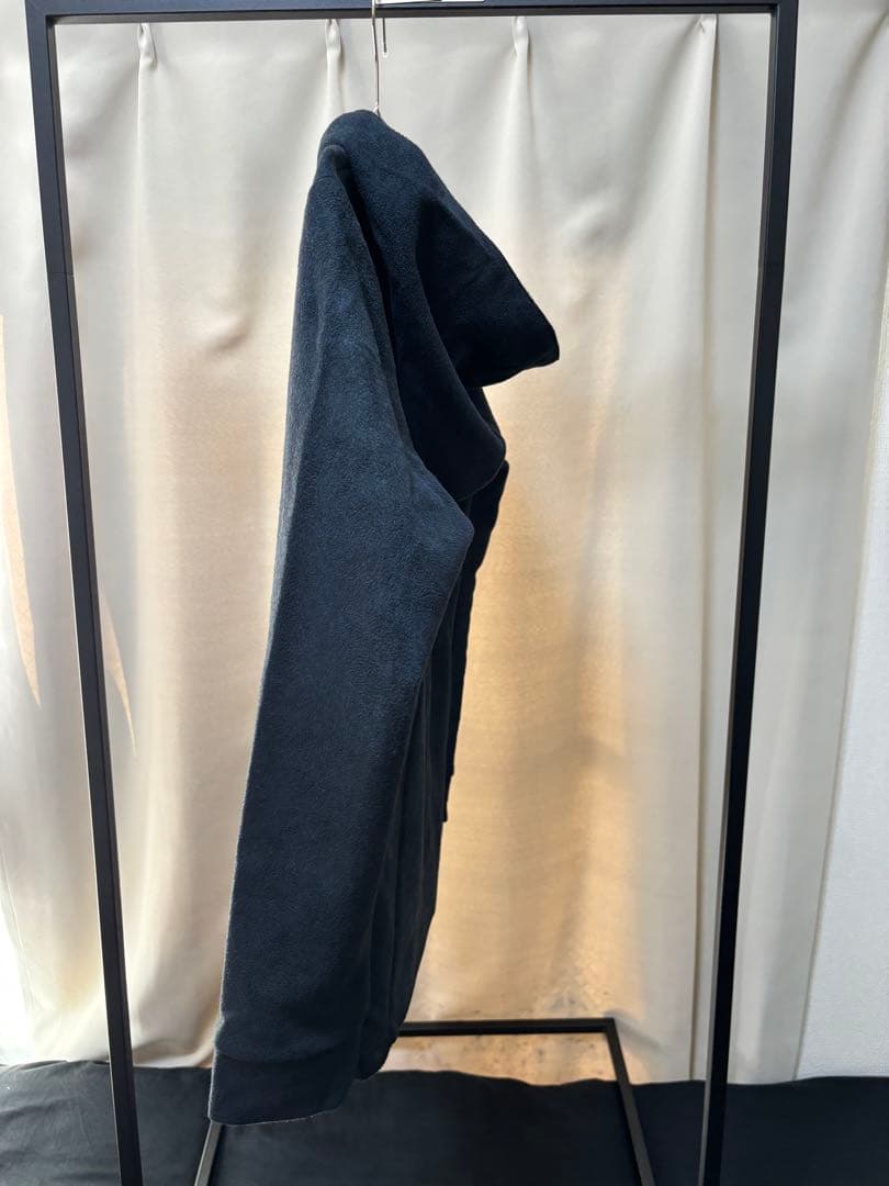 ダークブルー フード付きコート