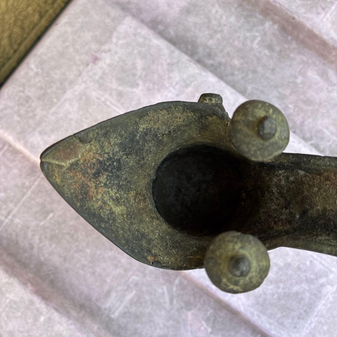 古風な青銅製三脚ワイン容器、ジュエ、宋明朝 三国志覇道 爵杯＆孫堅頭巾