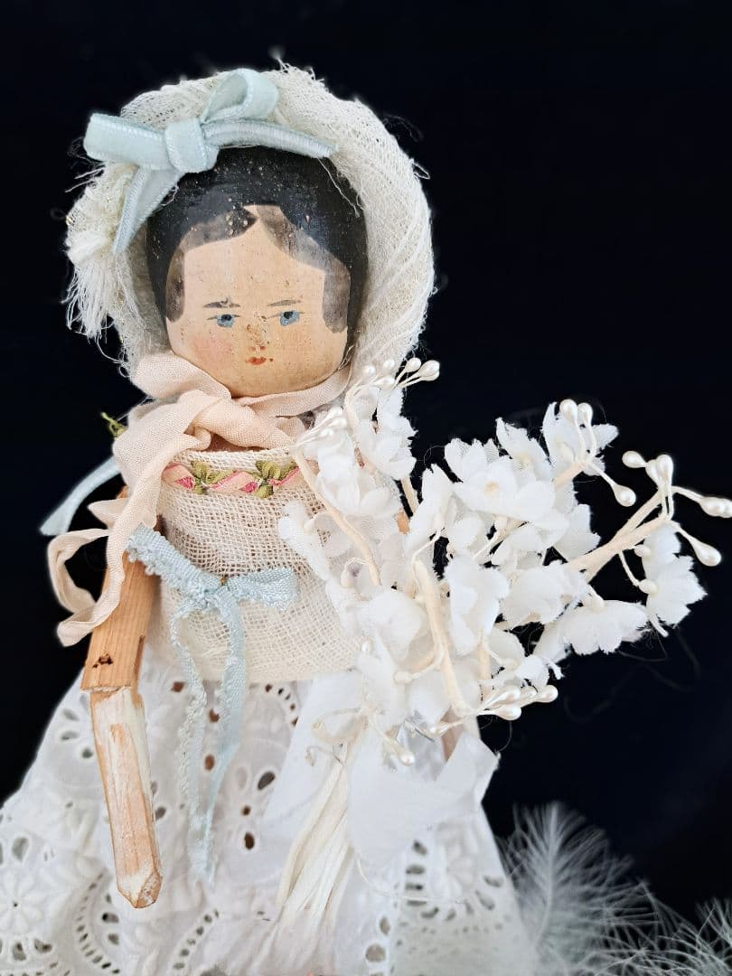 アンティークドイツペグドールウッデンドールオランダ人形