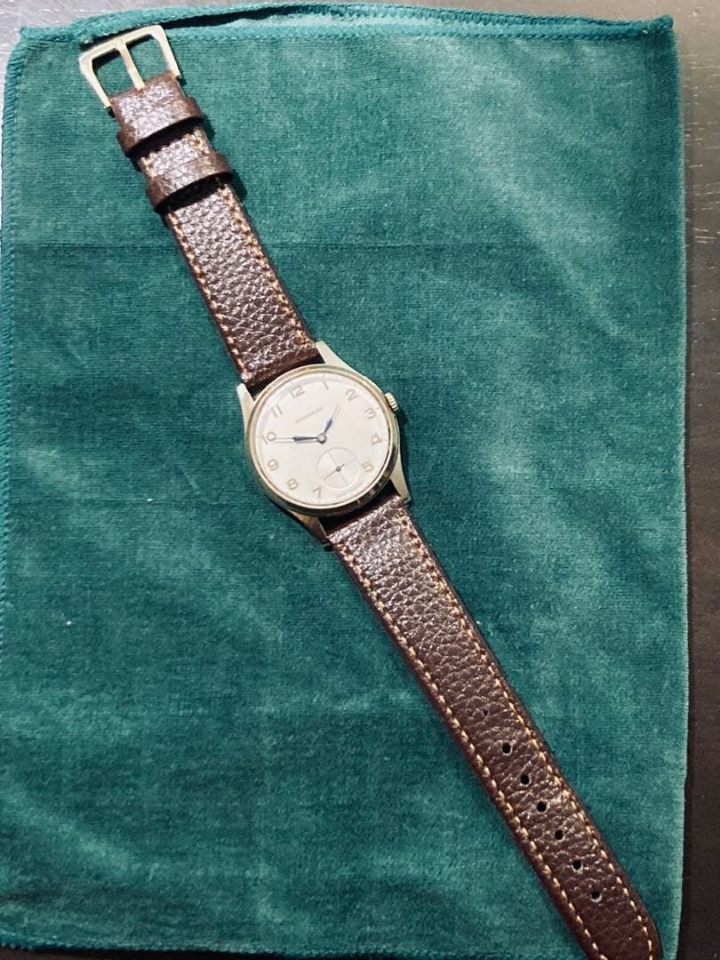 【9金無垢】GARRARD（ガラード） 手巻き時計