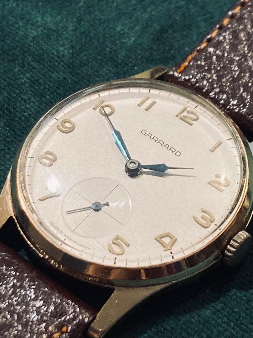 【9金無垢】GARRARD（ガラード） 手巻き時計