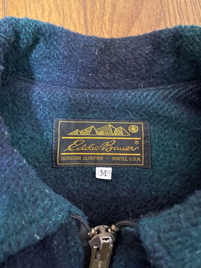 ケンちゃん　eddie bauer オンブレウール ジャケット　グリーン