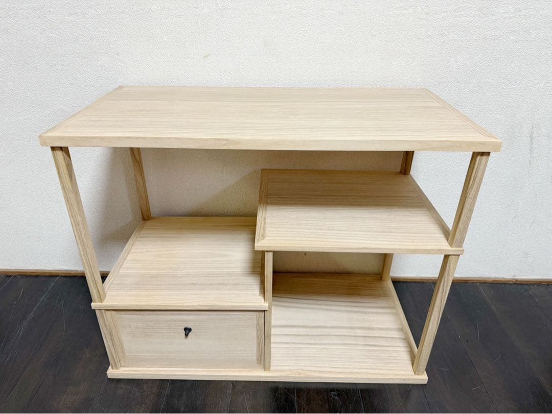 ほぼ未使用 茶道具 桐木地 利休袋棚 志野棚 組立式 炉用 利休好写し