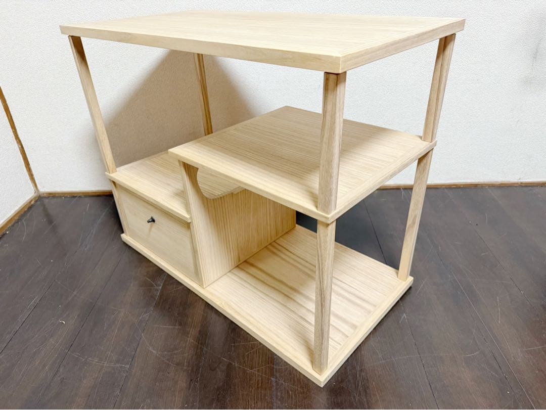 ほぼ未使用 茶道具 桐木地 利休袋棚 志野棚 組立式 炉用 利休好写し