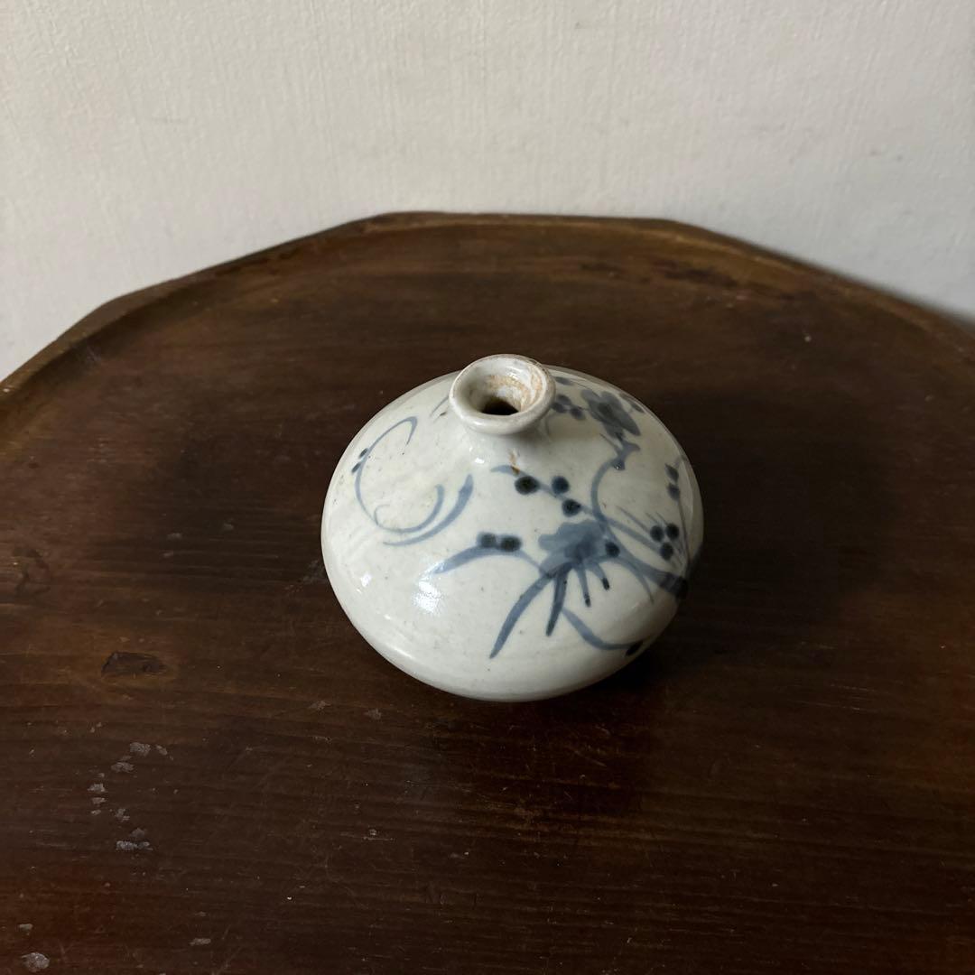 古伊万里染付油壷 ⑥江戸時代 骨董 民芸 古道具 アンティーク検:白洲正子