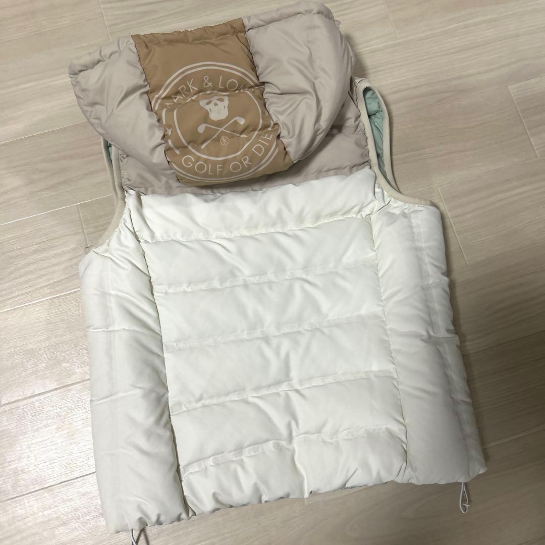 マークアンドロナ ダウンベスト♡ ロゴ スカル