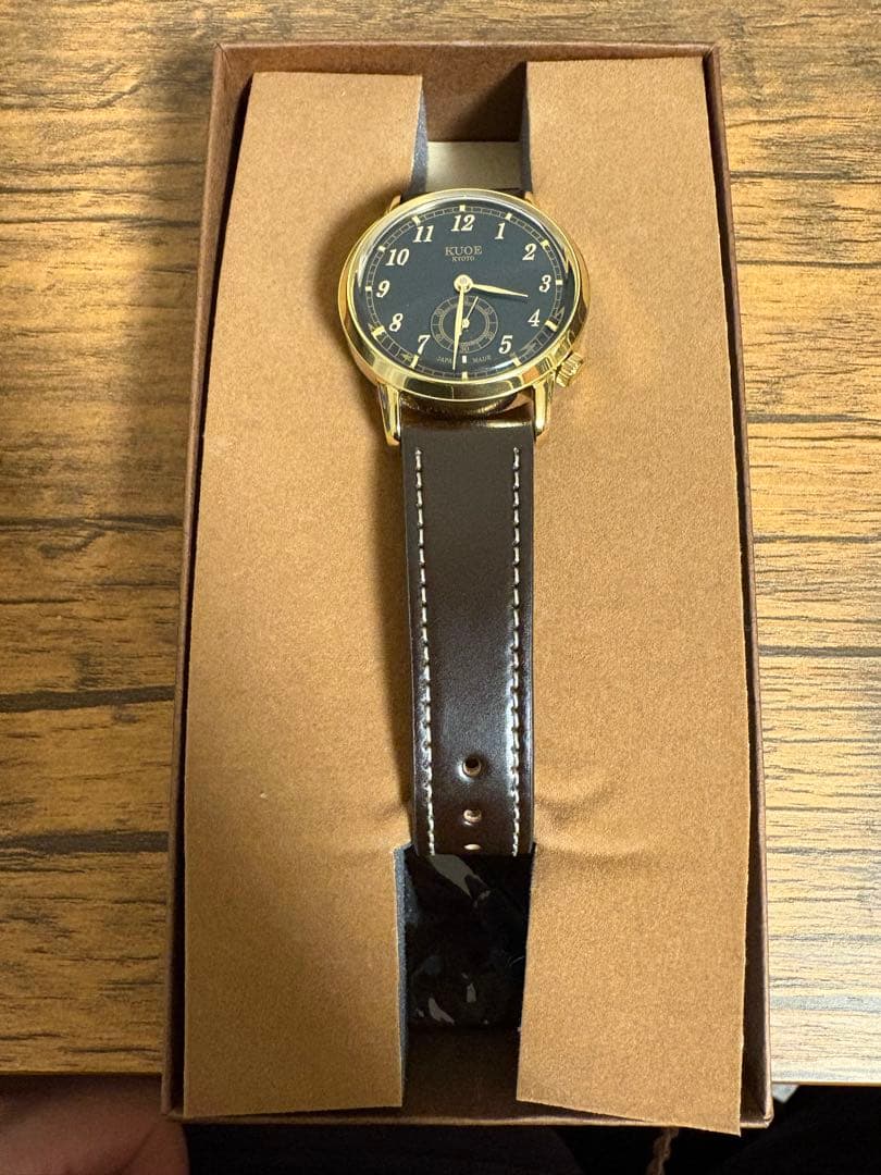 KUOE OLD SMITH 90-007 自動巻き スモールセコンド 黒文字盤