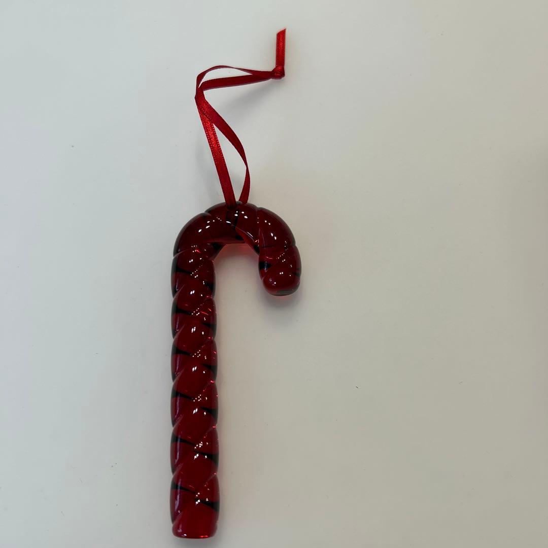 Baccarat ノエル クリスマスオーナメントキャンディケインRDバカラ