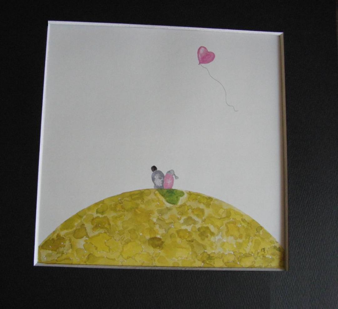 奥田瑛二、希少な額装用画集より、新品額装付、状態良好