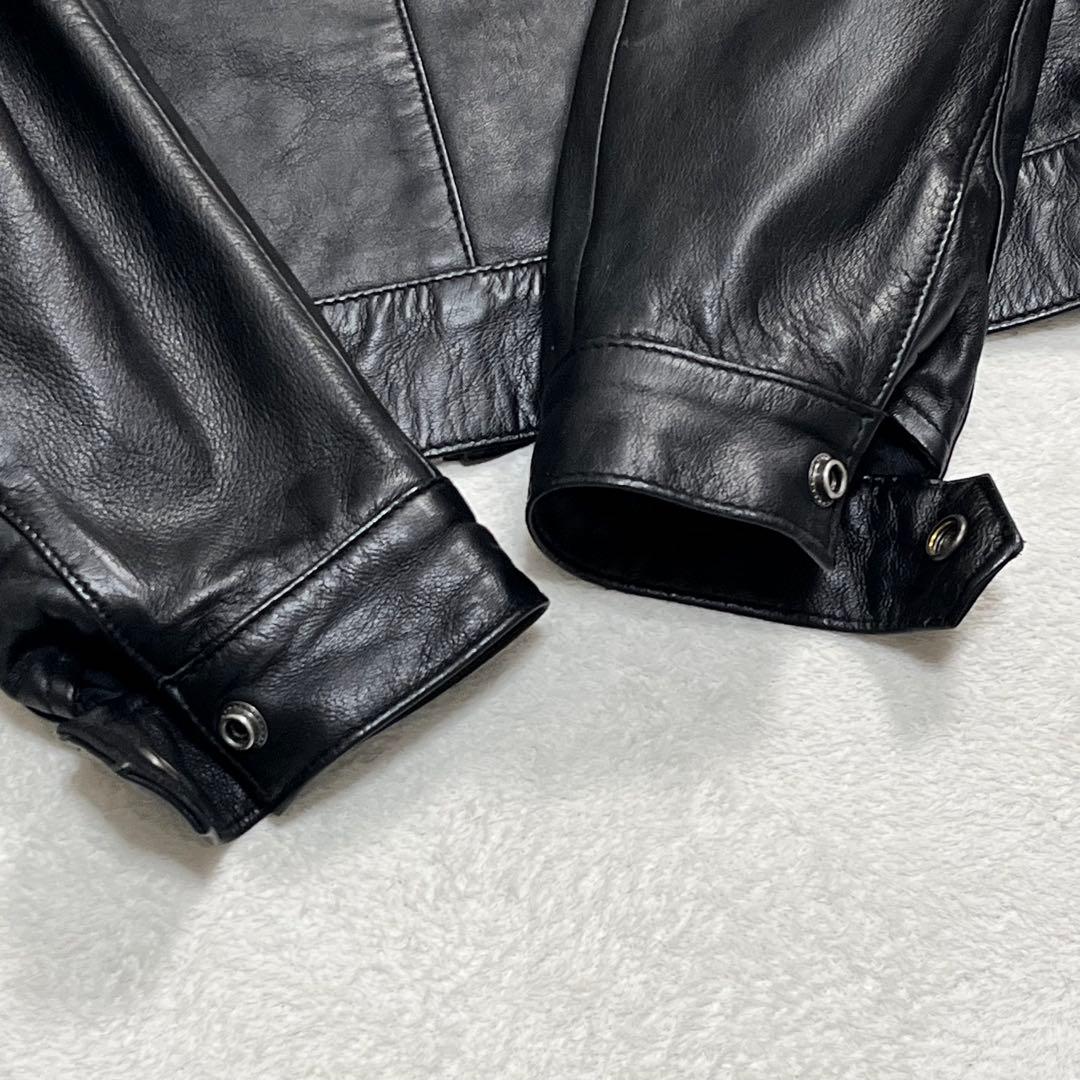 ABAHOUSE アバハウス』ライダースレザージャケット 羊革 ジップアップ