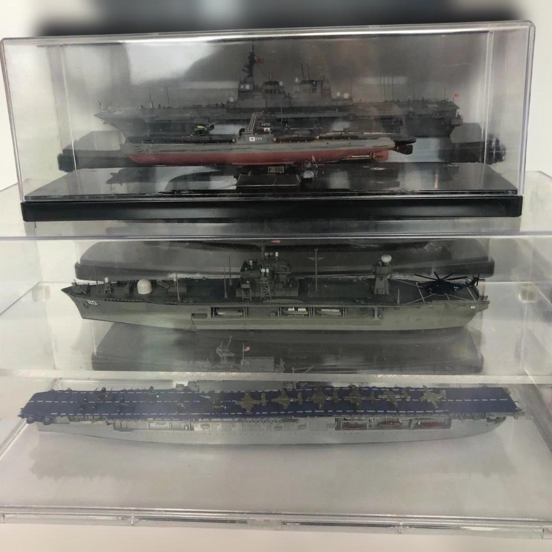 艦船 空母 戦艦 など精密模型 コレクション ケース付き 複数セット