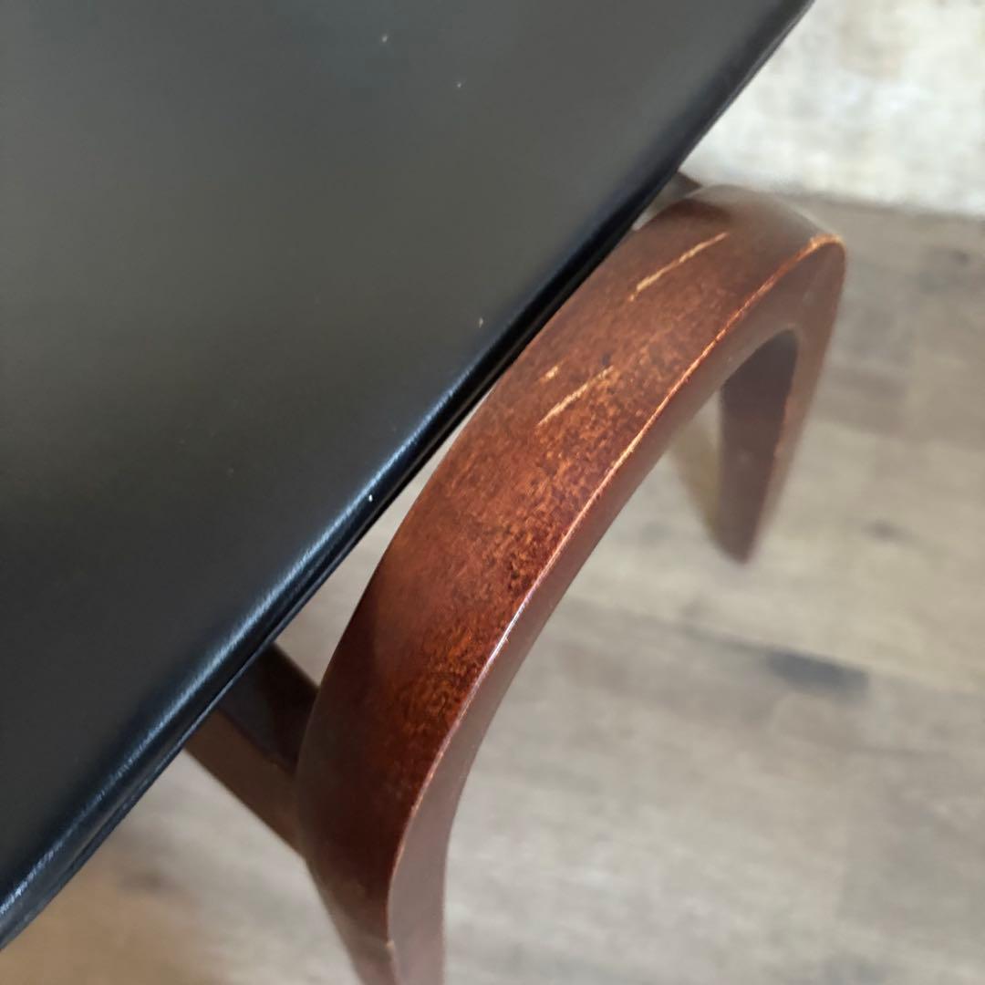 秋田木工　スタッキングスツール　ブラック　剣持勇　曲木