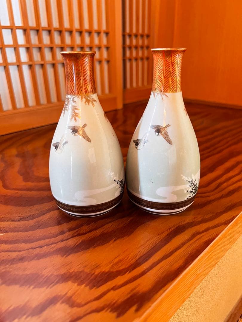 蔵出し 九谷 骨董 アンティーク 一輪挿 インテリア小物