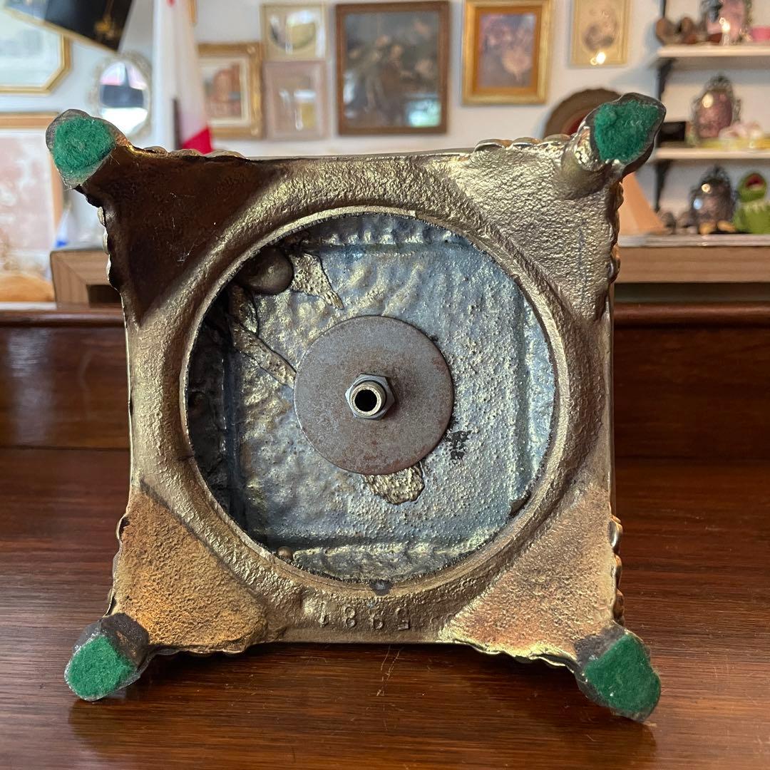 40s〜50sアメリカアンティーク クリスタルガラス&大理石キャンドル燭台USA