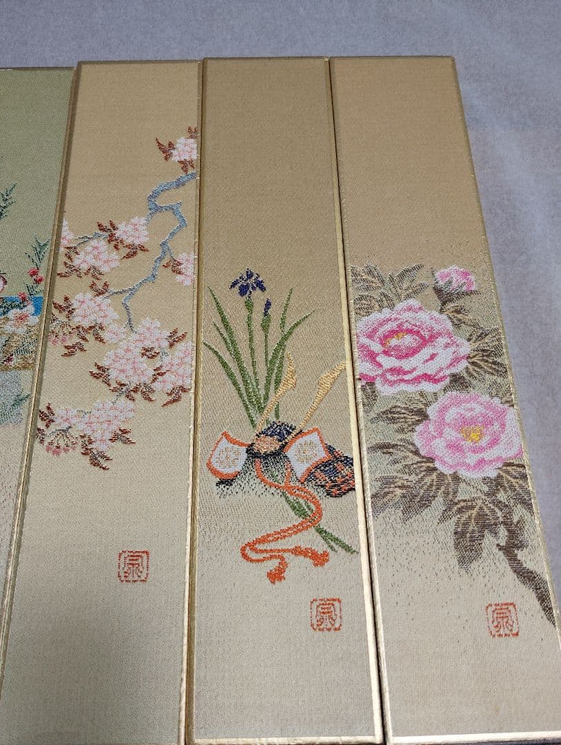 短冊 西陣綾錦織 斉藤宗原画12枚 - メルカリ