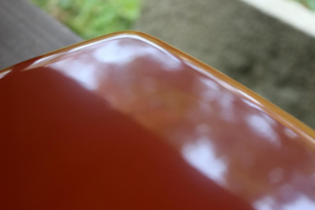 デッドストック！極上内黒朱漆の美しい胴張三段重（検輪島塗山中塗お重重箱