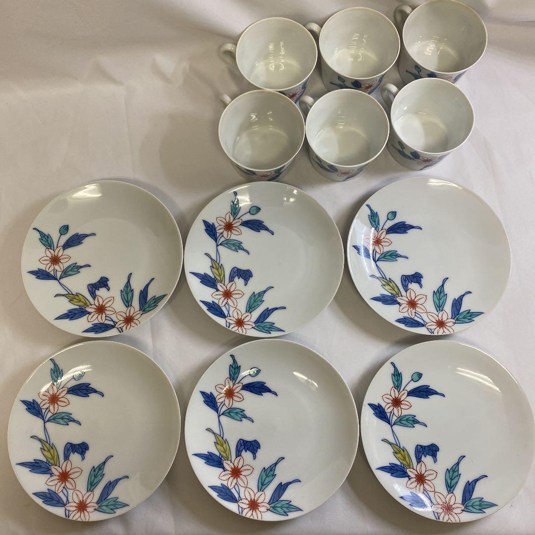 人間国宝十三代今泉今右衛門錦鉄仙絵紅茶碗