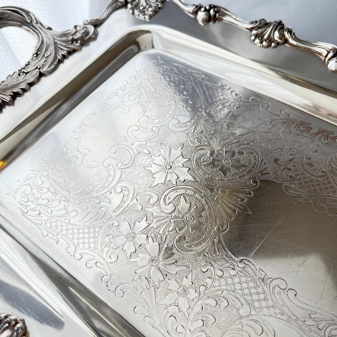 ギャラリートレー】 ロングタイプ 56cm ハンドル/飾りフット 大型の