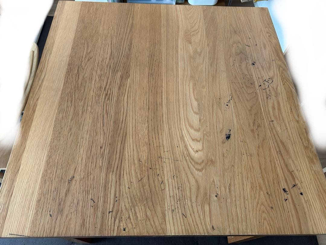 【廃盤品】無印良品 無垢材テーブル・オーク材・80×80×72cm