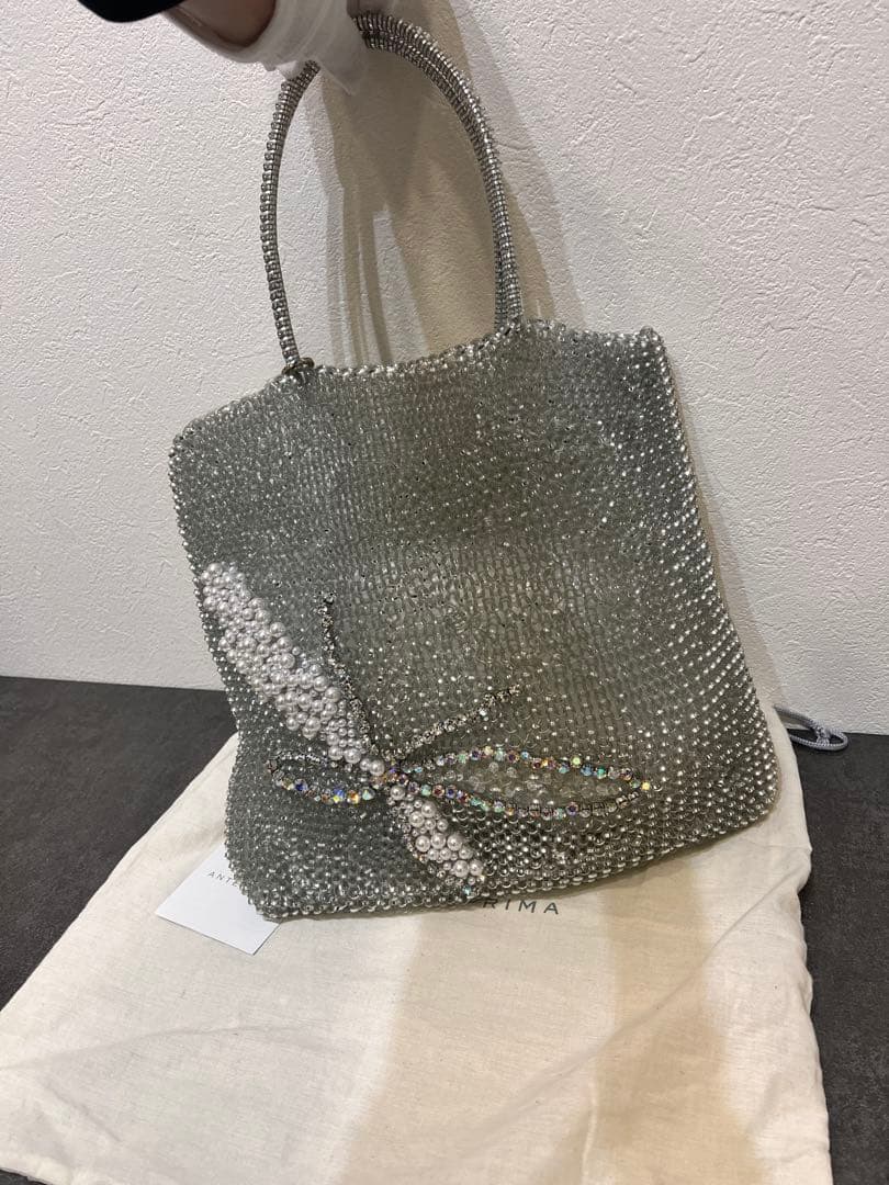 アンテプリマ ワイヤー パーティーバッグ パール バタフライ 美品