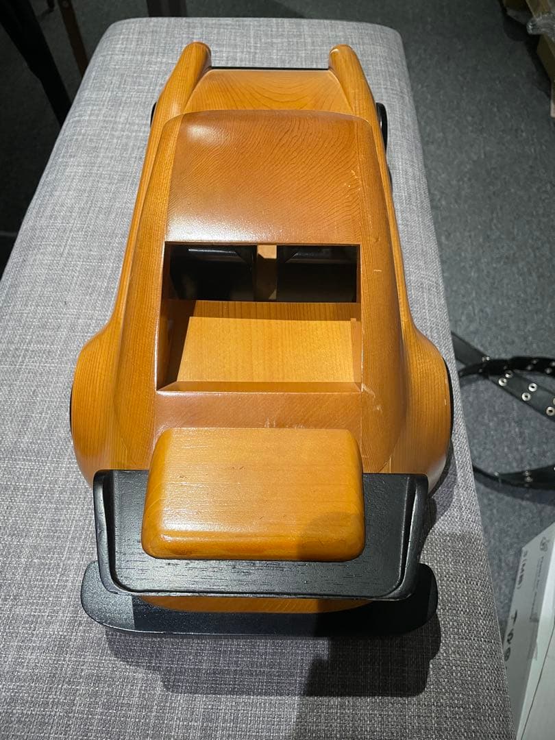 【希少】木製　スポーツカー アンティーク　約50cm