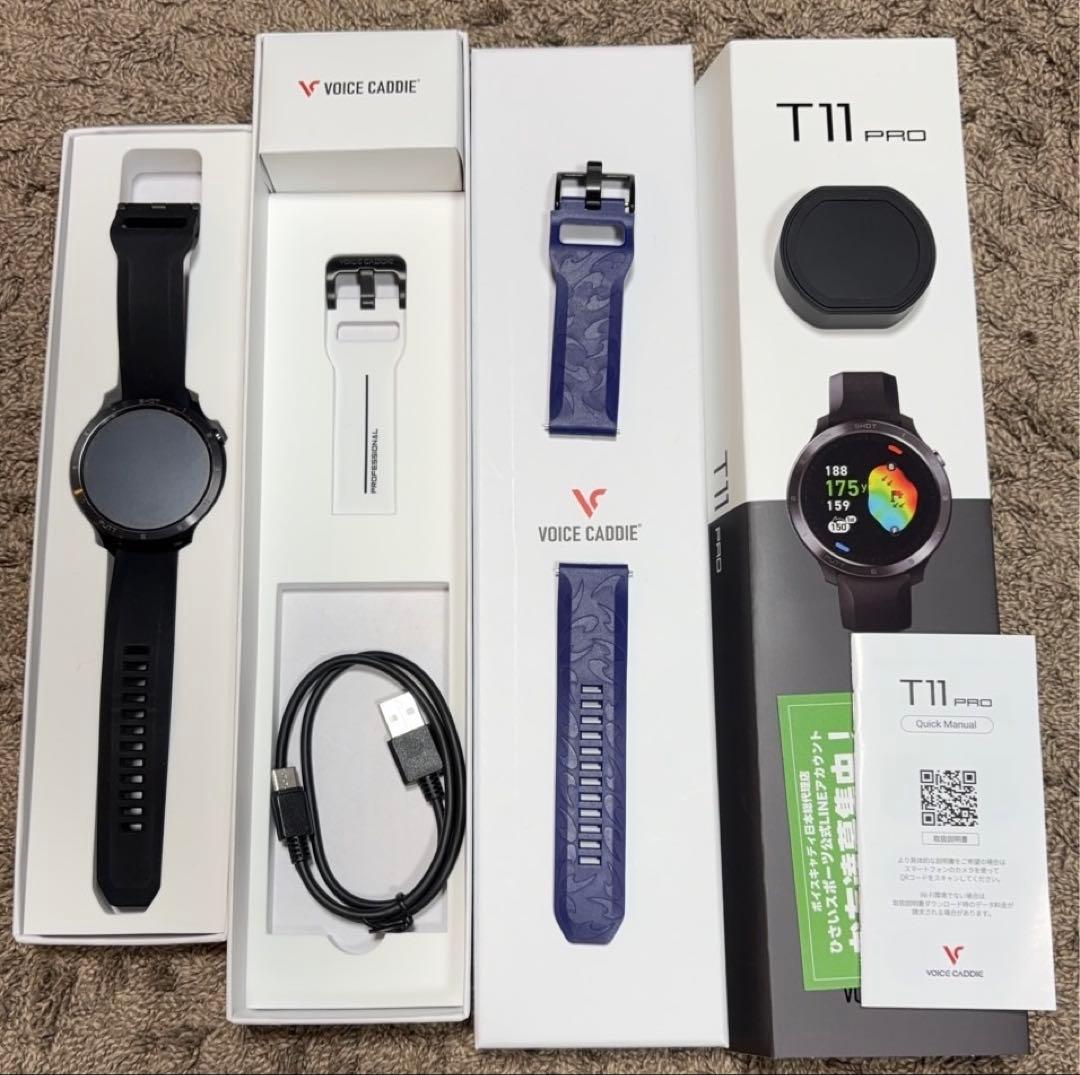 【2025年9月購入】 VOICE CADDIE T11 PRO GPSナビ 距離計 ボイスキャディ T11 PRO ゴルフ 時計 GPSゴルフナビ みちびき