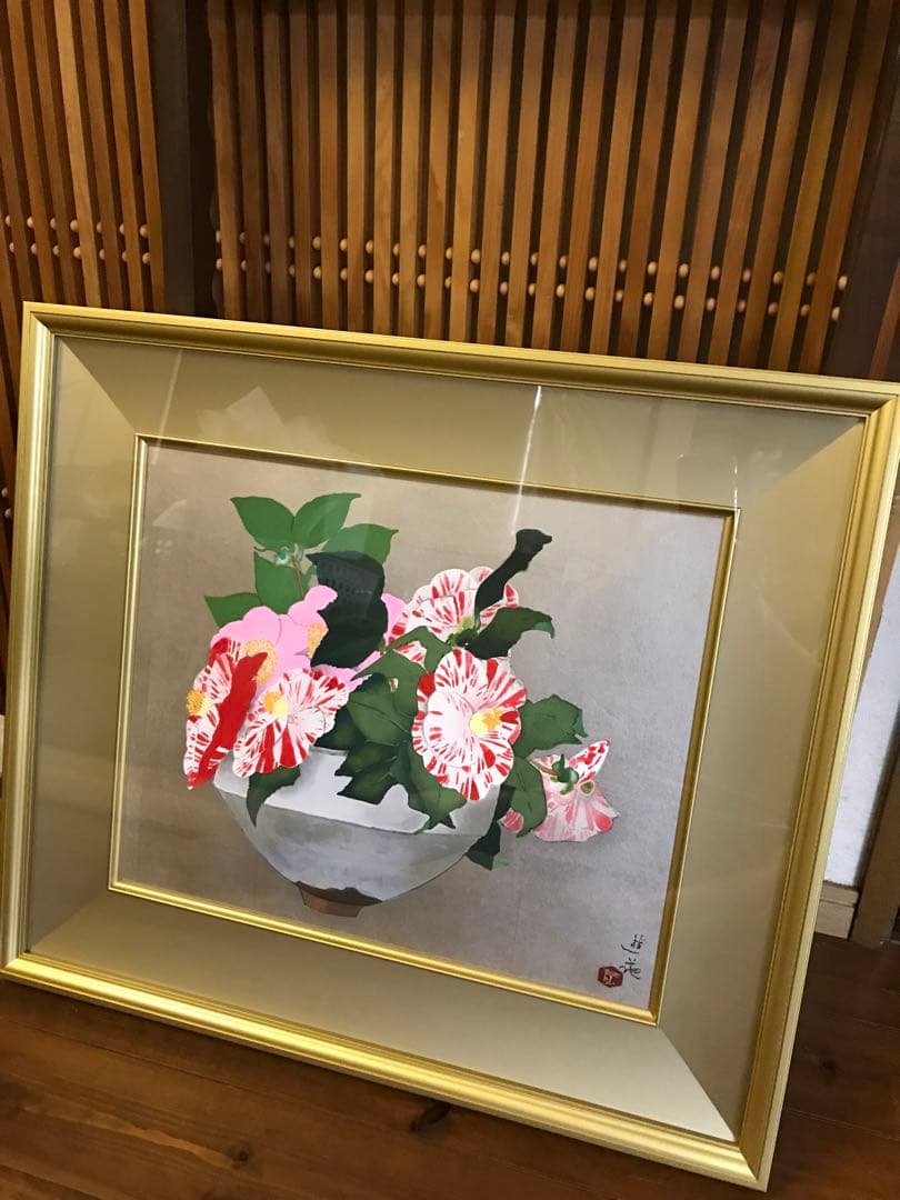 版画 (林正日呂 微笑地蔵仏) 木喰微笑仏の版画を描く甲府市出身の版