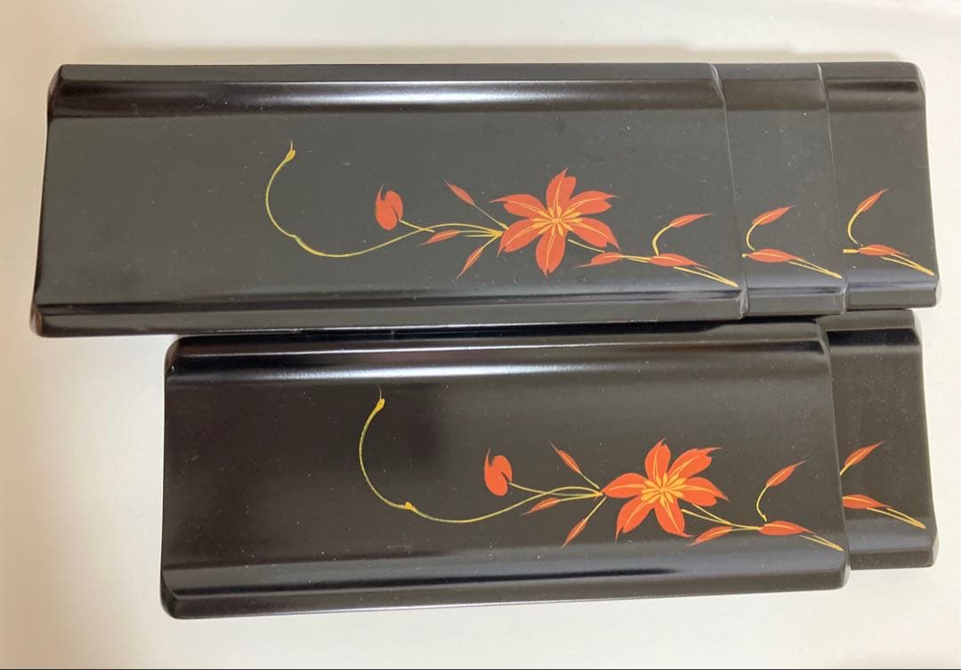 浄法寺塗　うるみ工房　漆器の茶筒1、急須台１、おしぼり入れ５、茶托５のセット