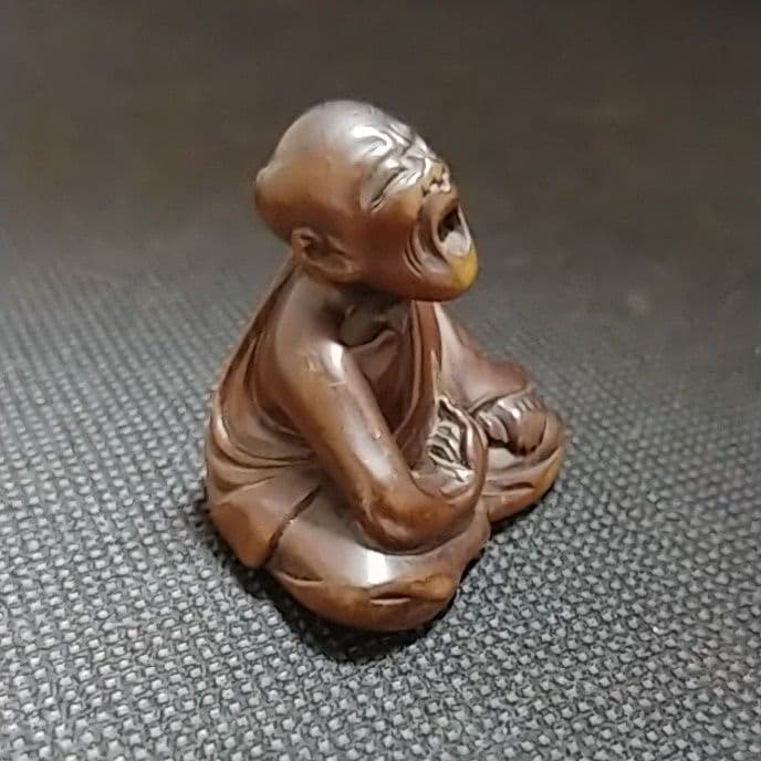 根付 名匠 玉光（玉光斎）銘 慶応期 桜木 木彫 骨董品 - メルカリ