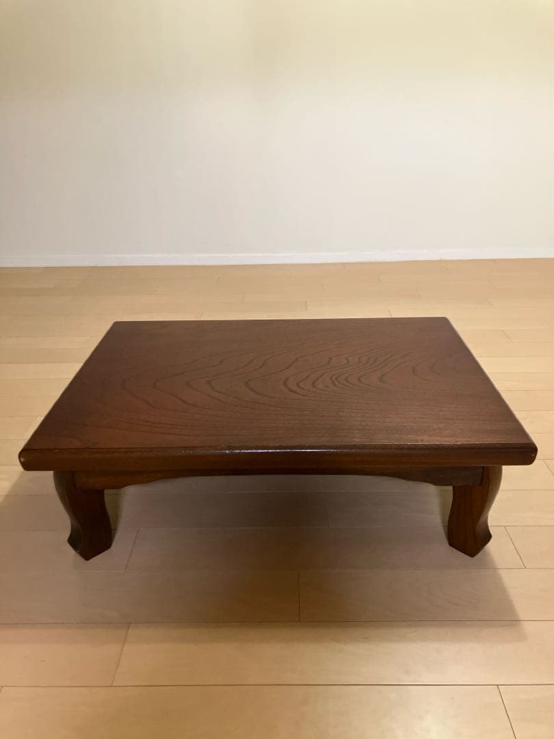 木製座卓 ダークブラウン シンプル折りたたみ式 - メルカリ