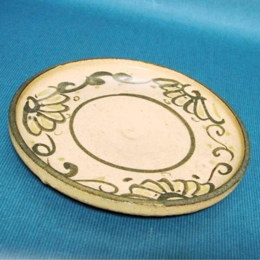 412『瀬戸 花唐草文 皿』 /骨董品 古美術 古玩 アンティーク