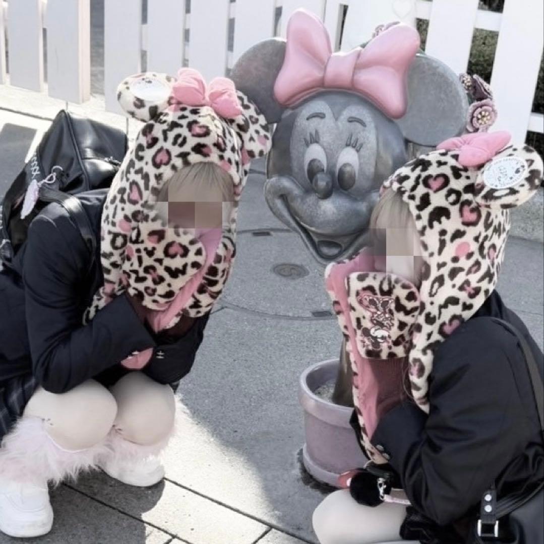 ヒョウ柄ファンキャップ 2個セット 制服ディズニー ミニー
