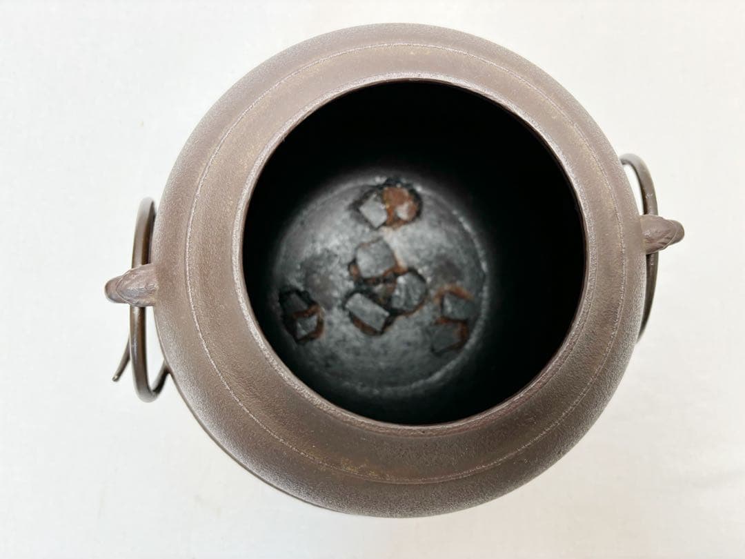 茶道具 釜師菊地政光 風炉師麻生雄芳造 唐銅 本焼釜添