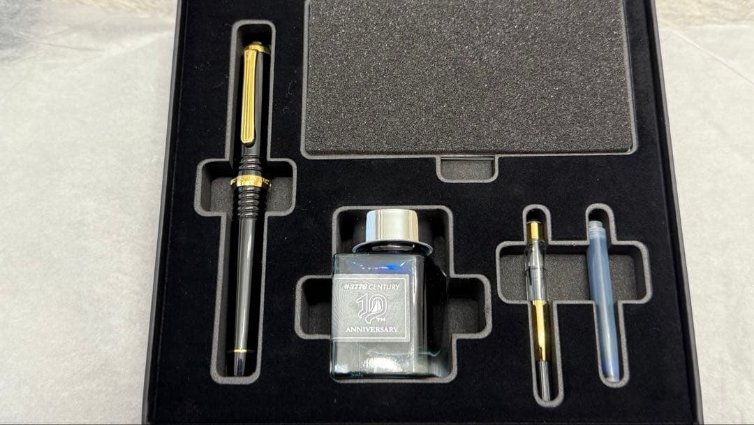 新品]プラチナ万年筆 3776 10周年記念限定 ブラック ニブM ディケイド