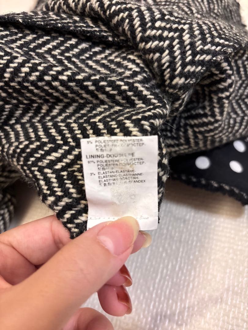 DOLCE&GABBANA ヘリンボーン フレアスカート 40