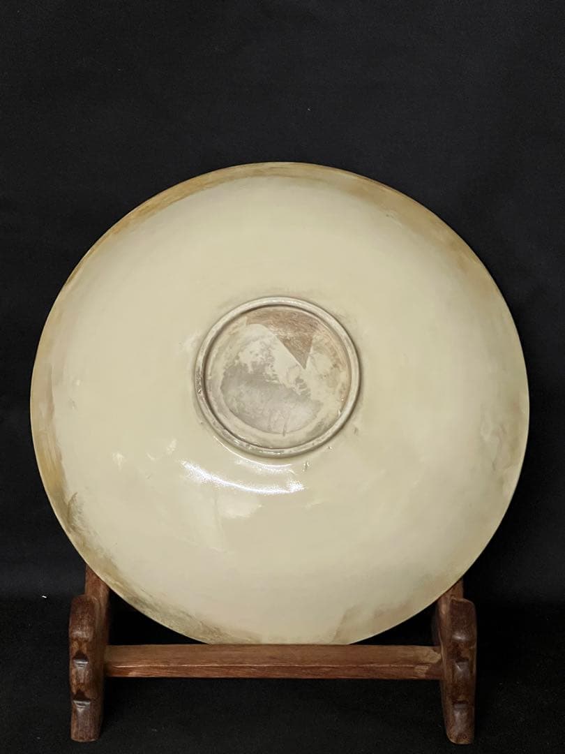 中国古美術 宋時代定窯白磁花卉•鶴紋皿；BL1-7 - メルカリ