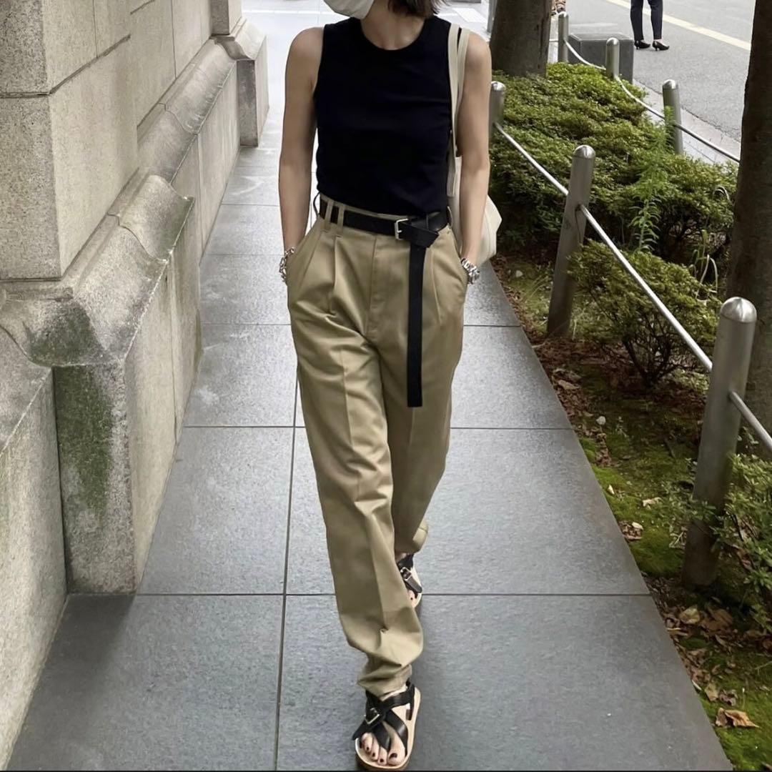 美品 ok.soon×dickies コラボチノ2タックテーパード パンツ S