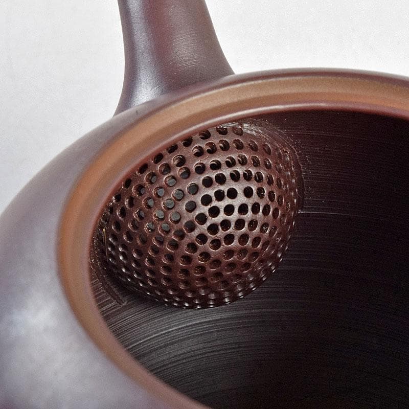 萬古焼　美月窯　伊藤美月作　七福神之図　茶注　急須　共布共箱　M　R9431