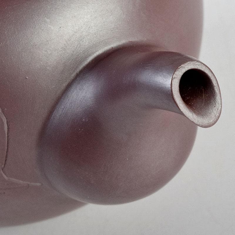 萬古焼　美月窯　伊藤美月作　七福神之図　茶注　急須　共布共箱　M　R9431