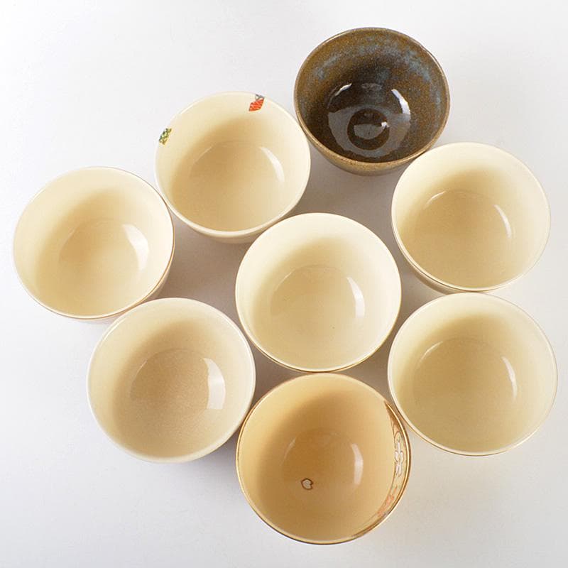 京焼 清水焼 宮地英香 小栗龍靖 井原瑞雲など 茶碗 八点 V