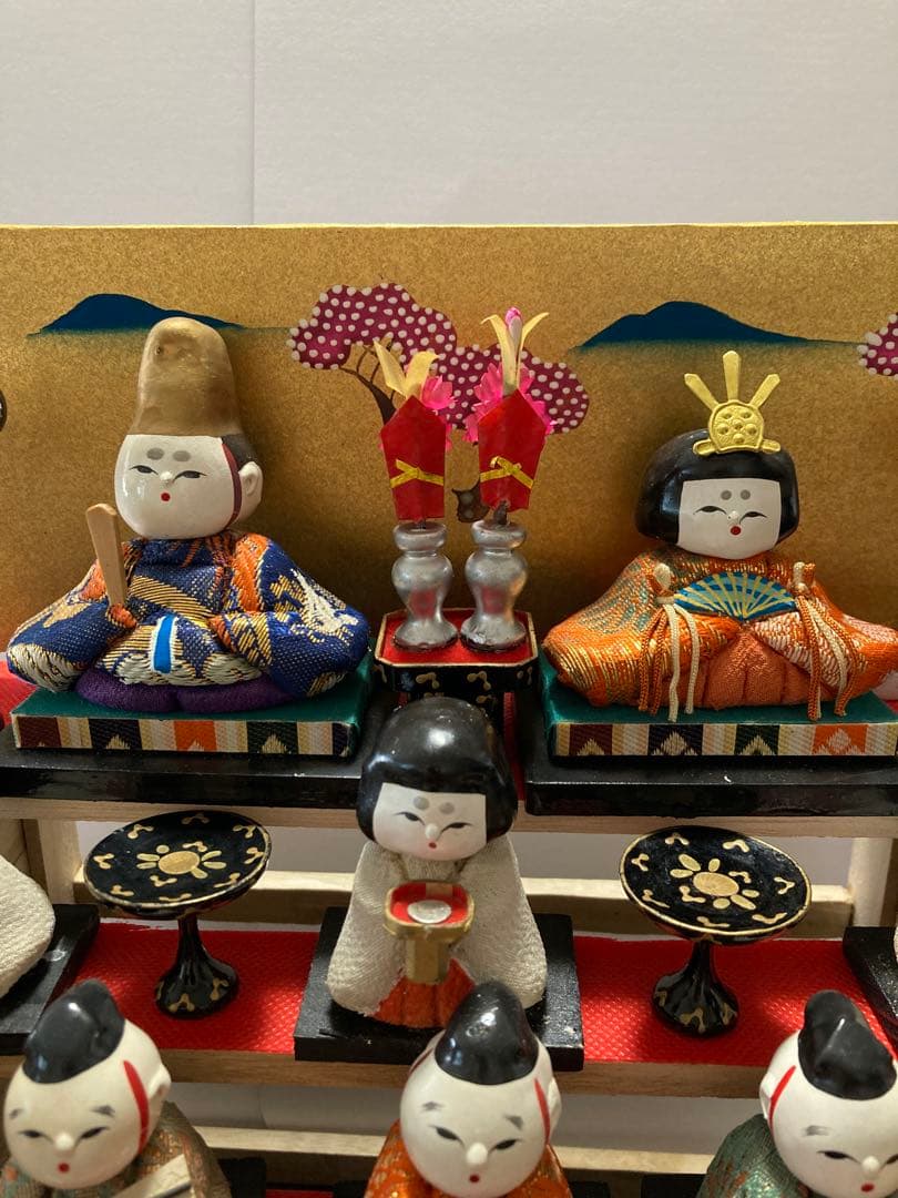 雛人形　豆雛　木目込み雛十五人揃え