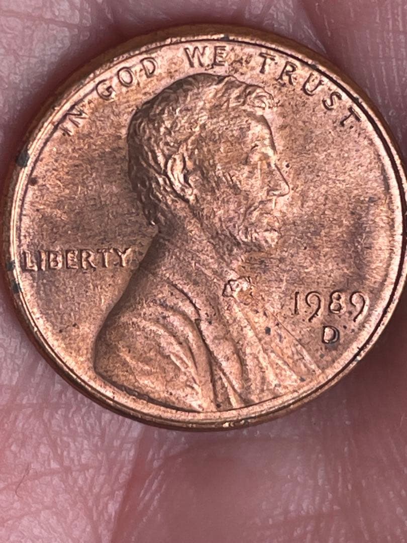 アメリカ 1989 D リンカーン大統領 1セント 銅貨 - メルカリ