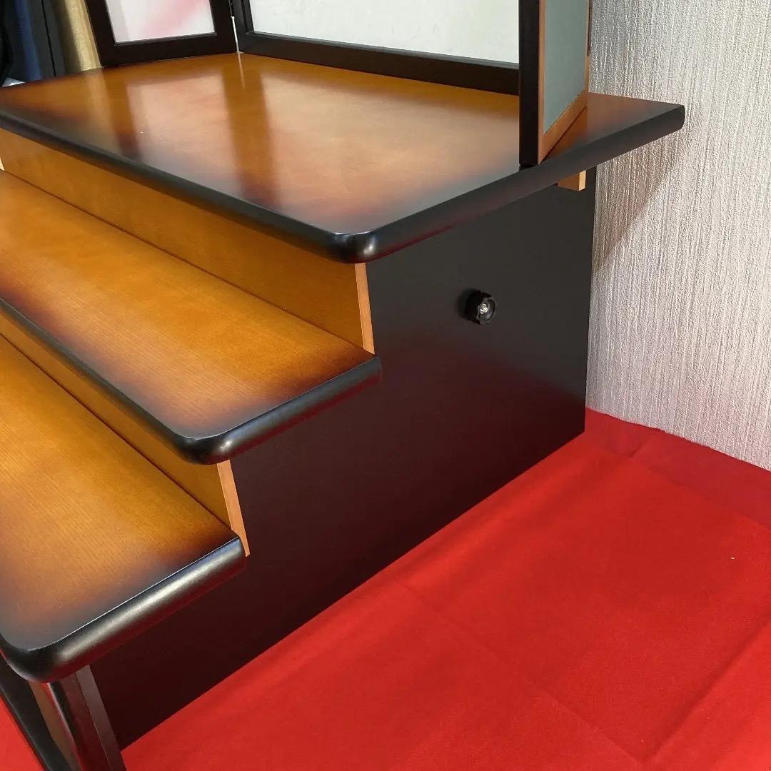 D3 木製三段　雛人形三段飾り　3月台屏風のみ　台巾75㎝位　ひな人形三段