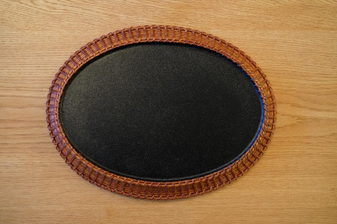 【新品】木曽漆器　楕円盆　オーバル盆　伝統工芸南木曽ろくろ製品　妻籠宿　永徳屋